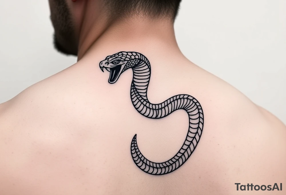 Vertical snake tattoo tattoo idea