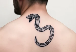Vertical snake tattoo tattoo idea