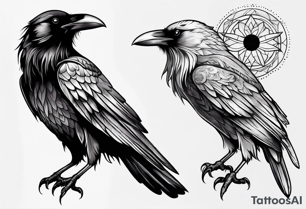 Raven tattoo idea