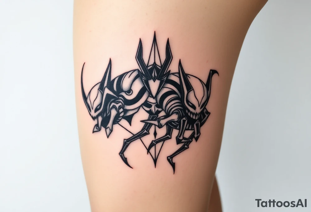 GENGAR AND VENOM tattoo idea