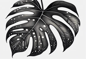 Grey Monsteras tattoo idea