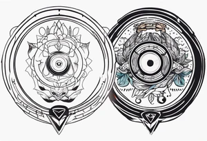 Vinyl music record + Fantasy + Warrior tattoo idea