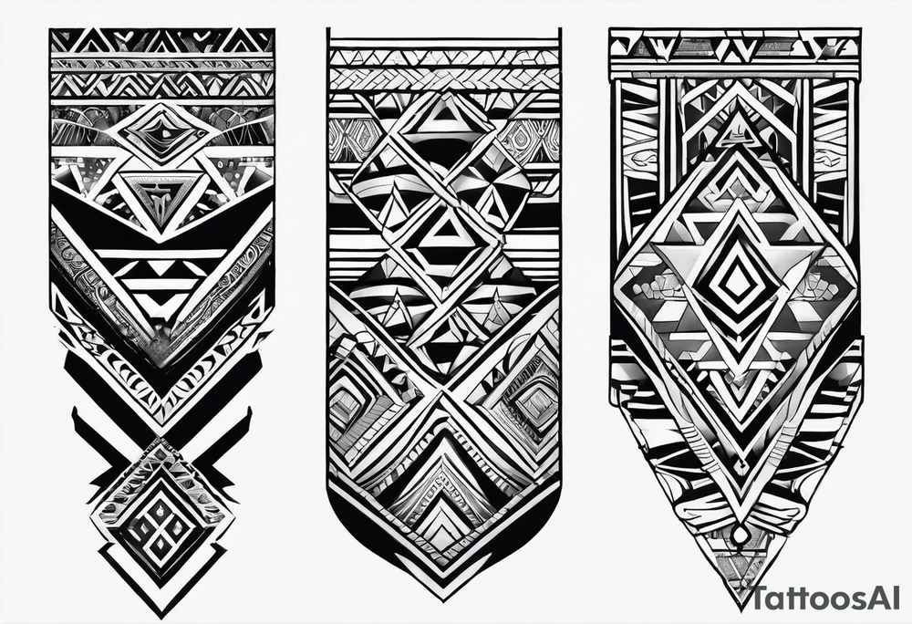 African tribal forearm tattoo idea