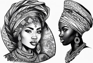 Africa map tattoo idea