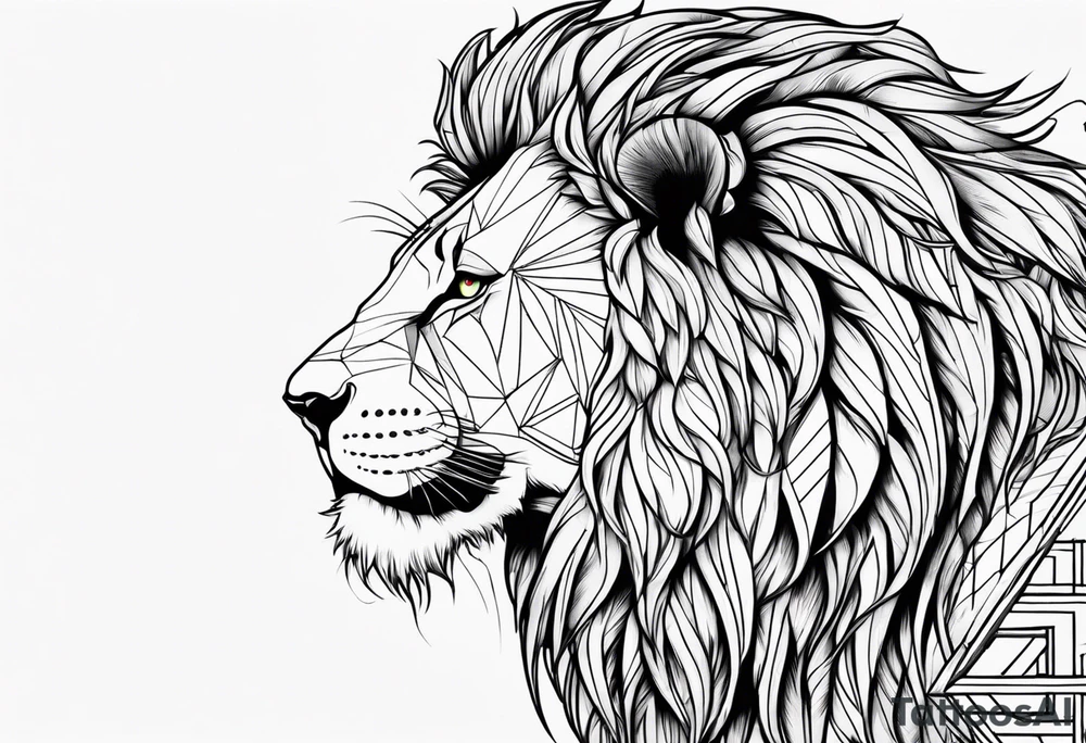 Lion with dreads tattoo idea