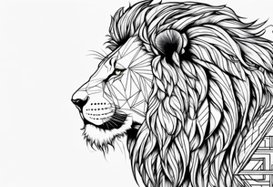 Lion with dreads tattoo idea
