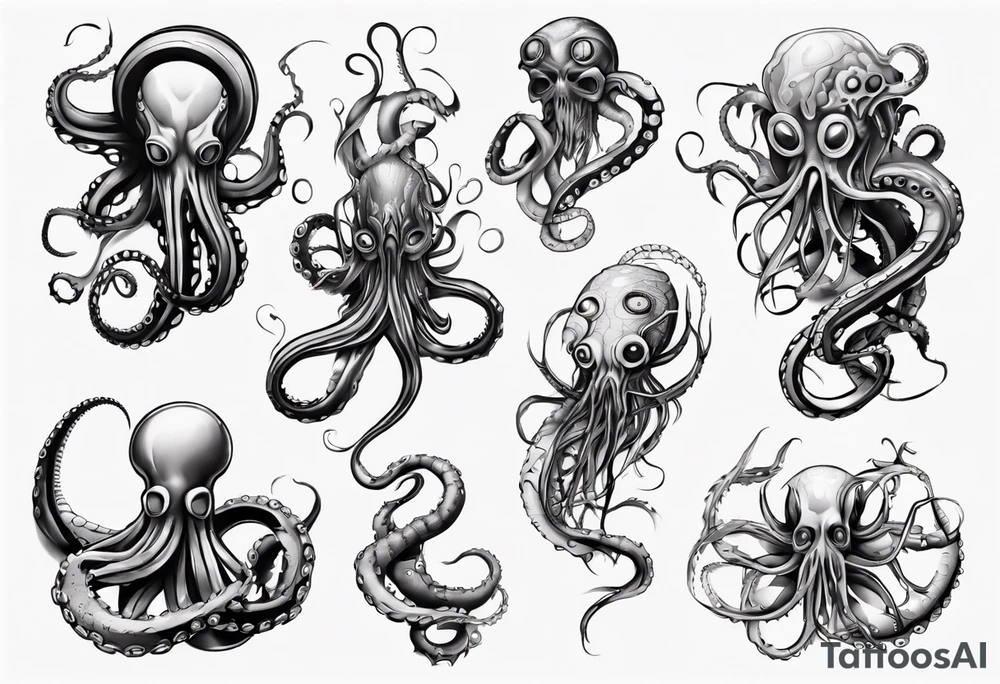 long tentacle tattoo tattoo idea
