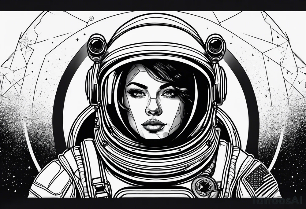 astronaut in space tattoo idea