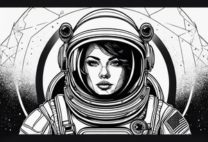 astronaut in space tattoo idea