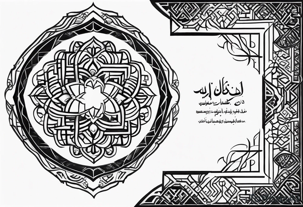 Quote in arabic calligraphy tattoo idea