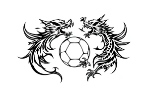 soccer, music, dragon tattoo idea