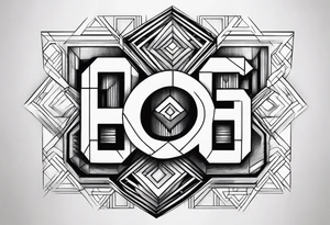 The numbers 856 in blocky numbers above my knee tattoo idea