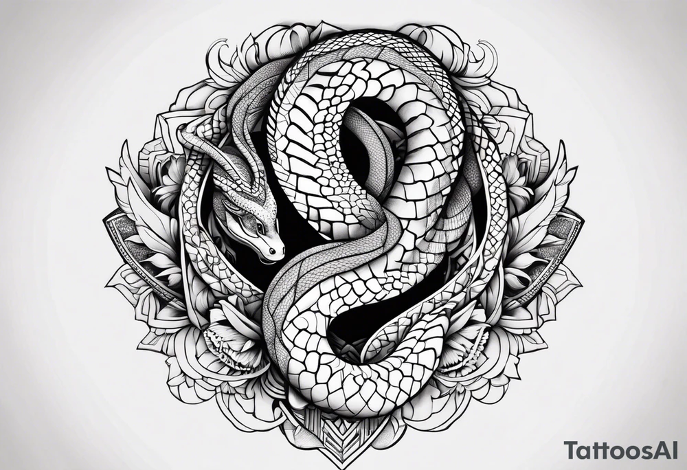 Serpiente tatuada en la parte de la muñeca tattoo idea