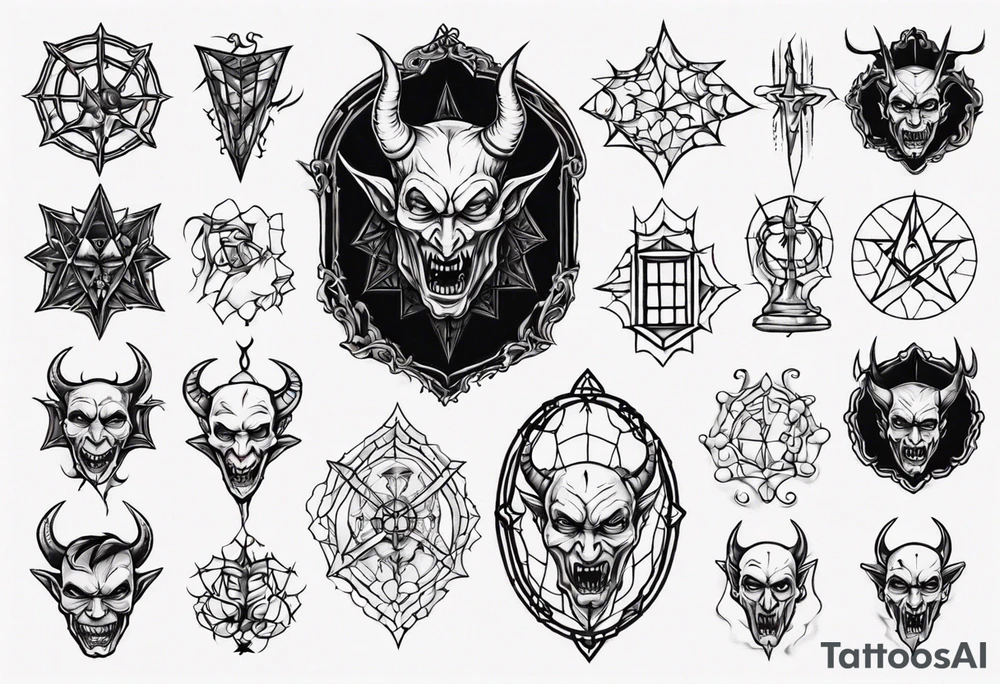devil in a window tattoo idea