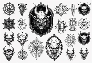 devil in a window tattoo idea