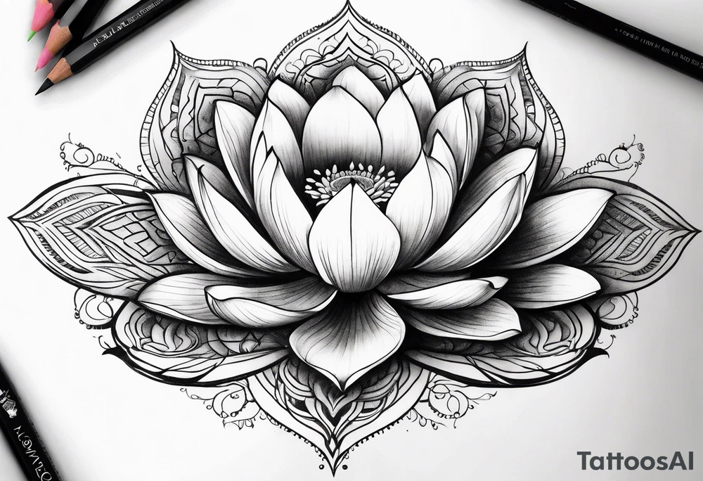 lotus flower tattoo idea