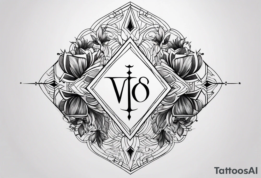 Virgo and Scorpio symbol tattoo idea