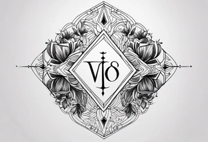 Virgo and Scorpio symbol tattoo idea