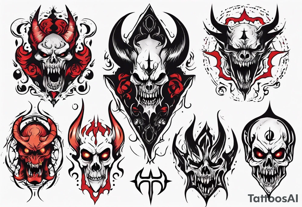 demonic tattoo idea