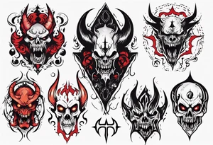demonic tattoo idea