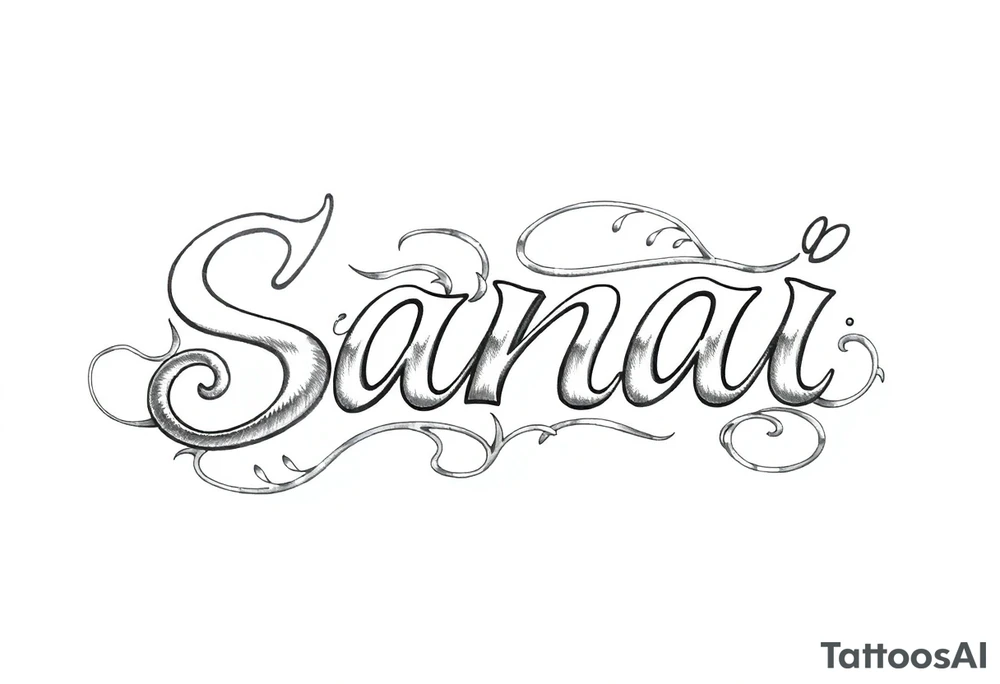 Sanai name tattoo tattoo idea