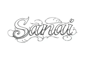 Sanai name tattoo tattoo idea