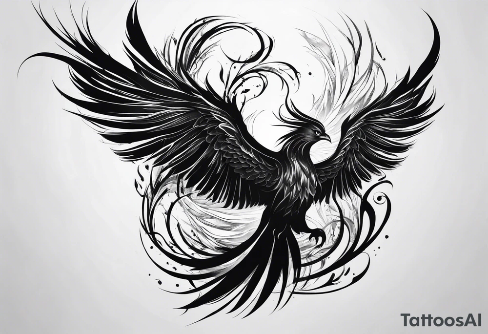 phoenix being reborn tattoo idea
