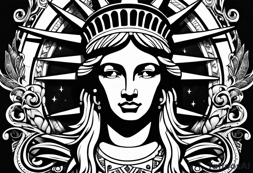 Statue of liberty tattoo idea