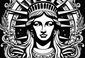 Statue of liberty tattoo idea