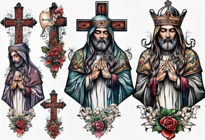 begging at the cross tattoo idea