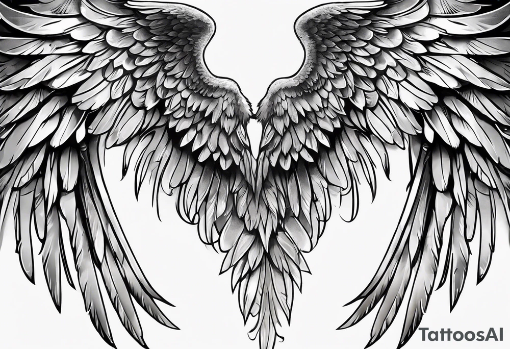 Angel wing tattoo for leg tattoo idea
