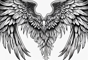 Angel wing tattoo for leg tattoo idea