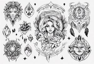 A design that incorporates the name Imara and symbolizes family tattoo idea