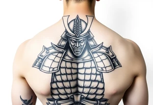 Armoured Japanese samurai traditional tattoo idea