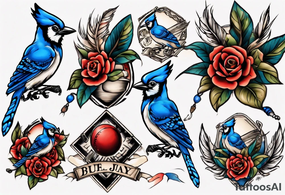 boxing bluejay tattoo idea