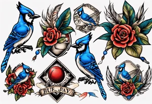 boxing bluejay tattoo idea