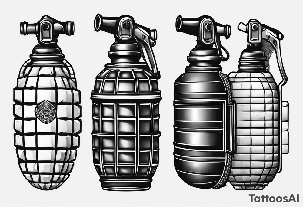 Grenade hand tattoo idea