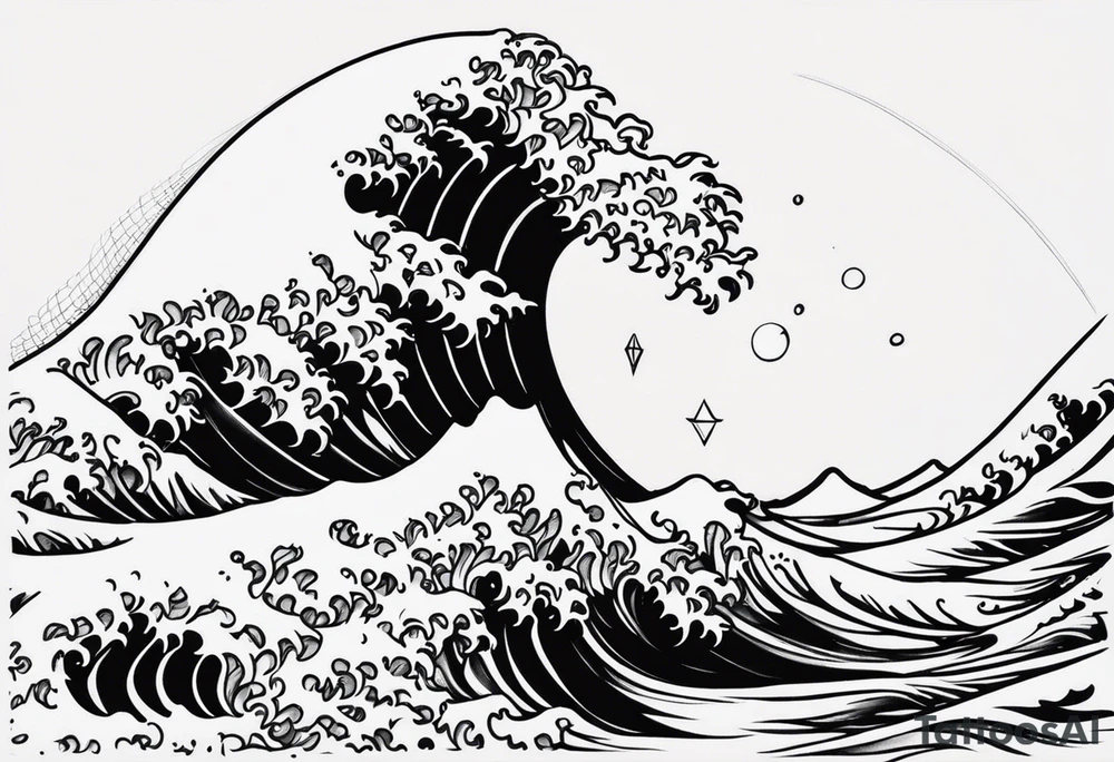 wave diffraction phenomena tattoo idea