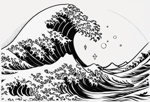 wave diffraction phenomena tattoo idea