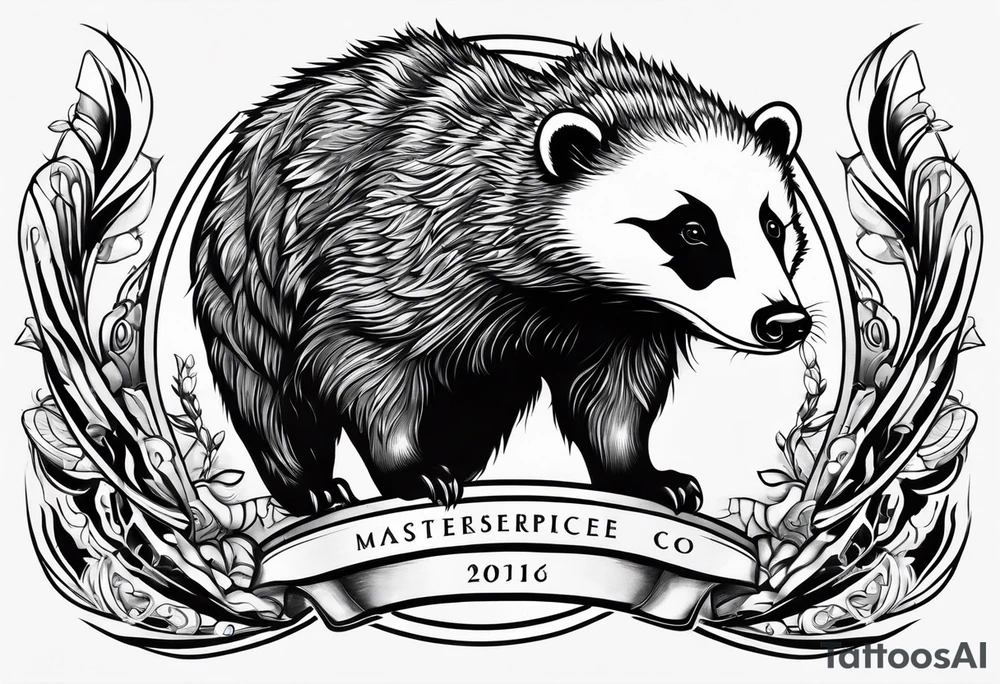 holy badger tattoo idea