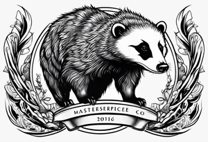 holy badger tattoo idea