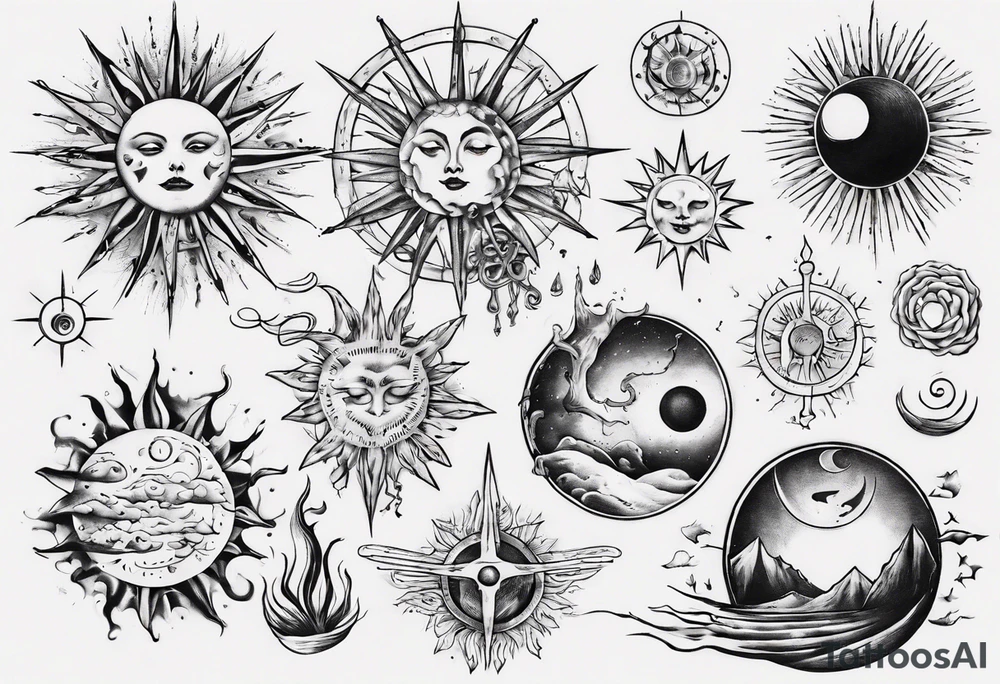 wassermann sonne tattoo idea