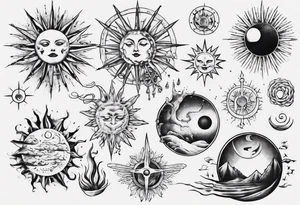 wassermann sonne tattoo idea