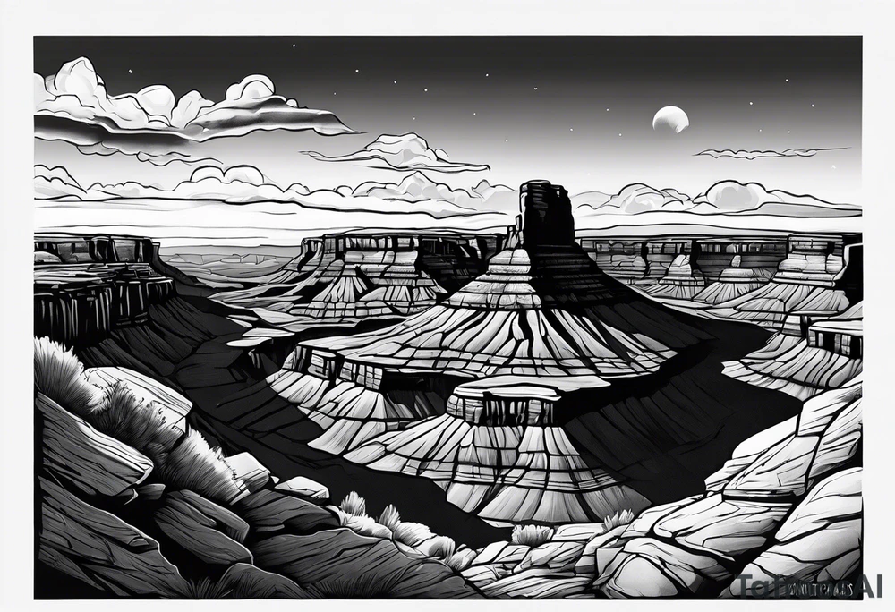 Forearm, canyonlands national park, sunset tattoo idea