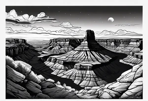 Forearm, canyonlands national park, sunset tattoo idea