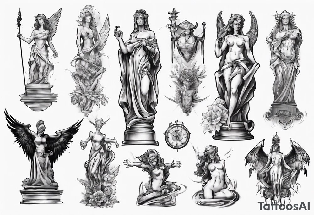 Statue tattoo idea