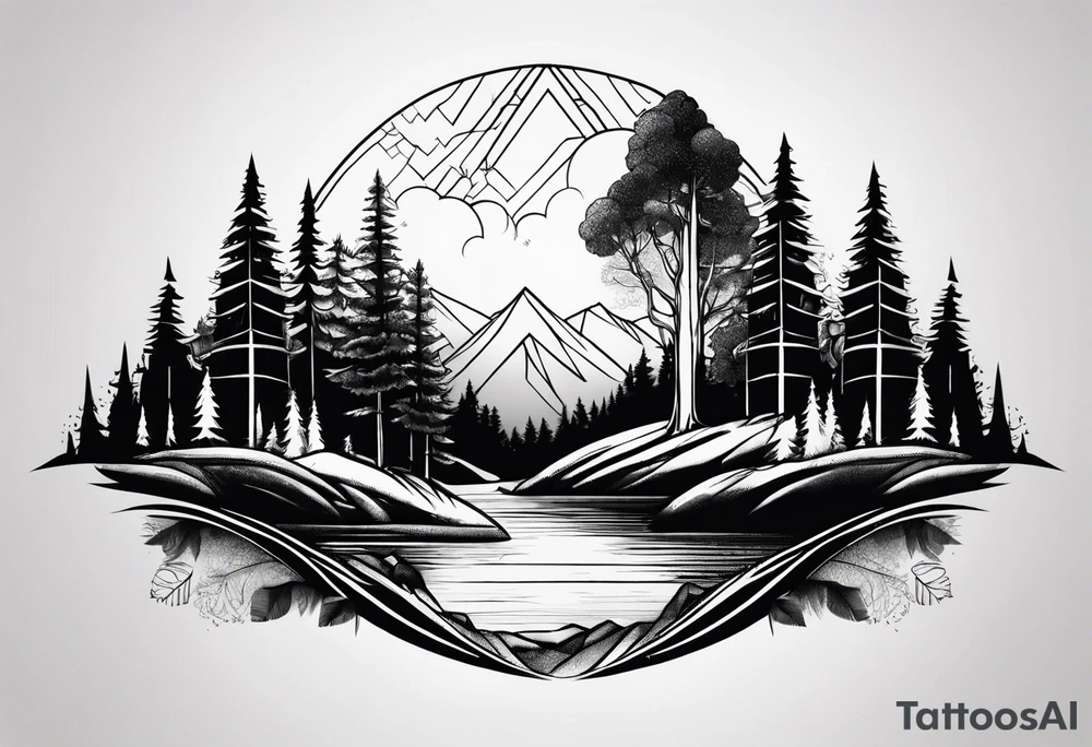 forest on the edges tattoo idea