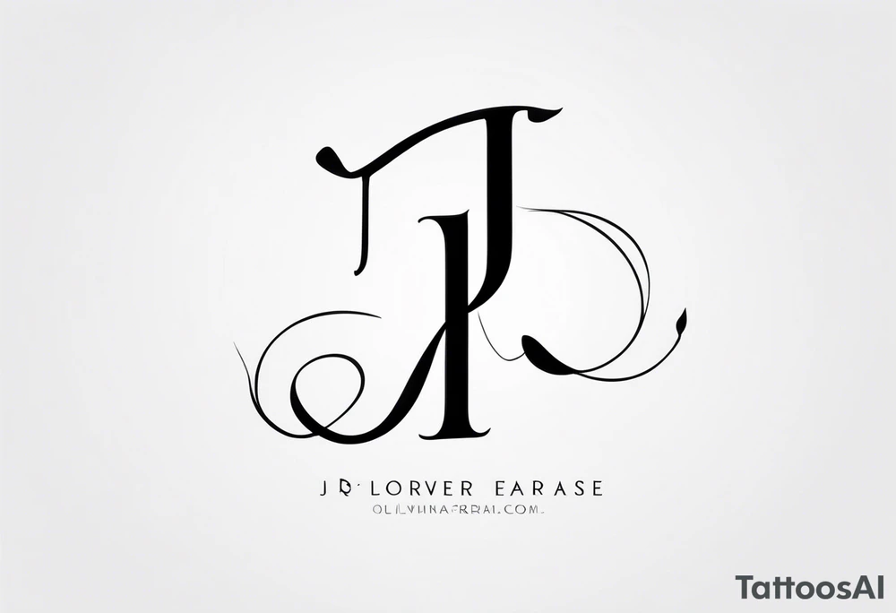 J and R initials lowercase in a nice font tattoo idea