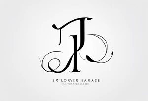 J and R initials lowercase in a nice font tattoo idea