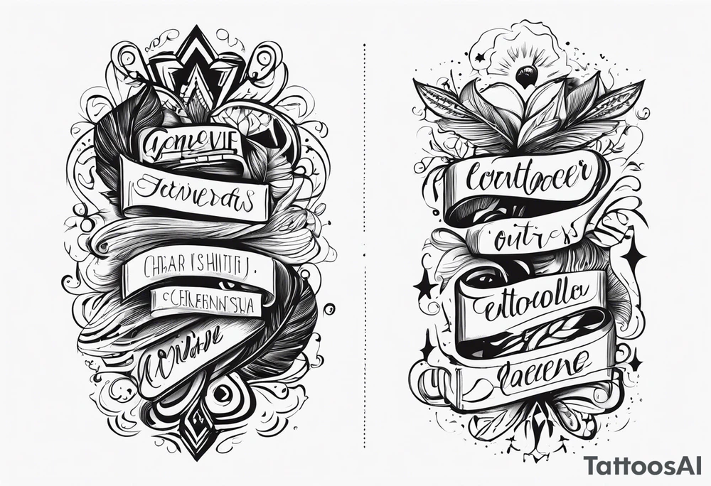 Citation avec deux écritures différentes tattoo idea